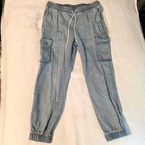 Light blue cargo jeans
